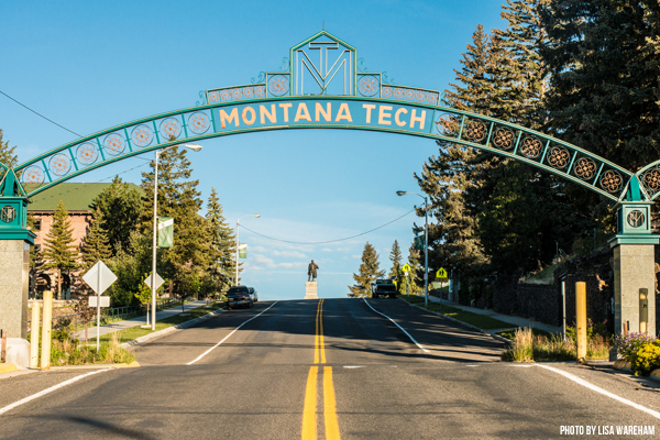 Park Street gateway entrance to Montana Tech