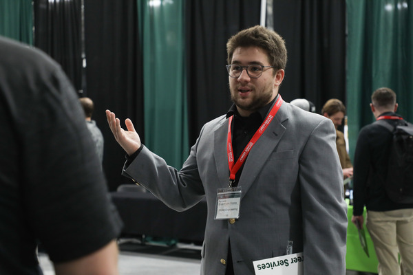 International student at Career Fair.
