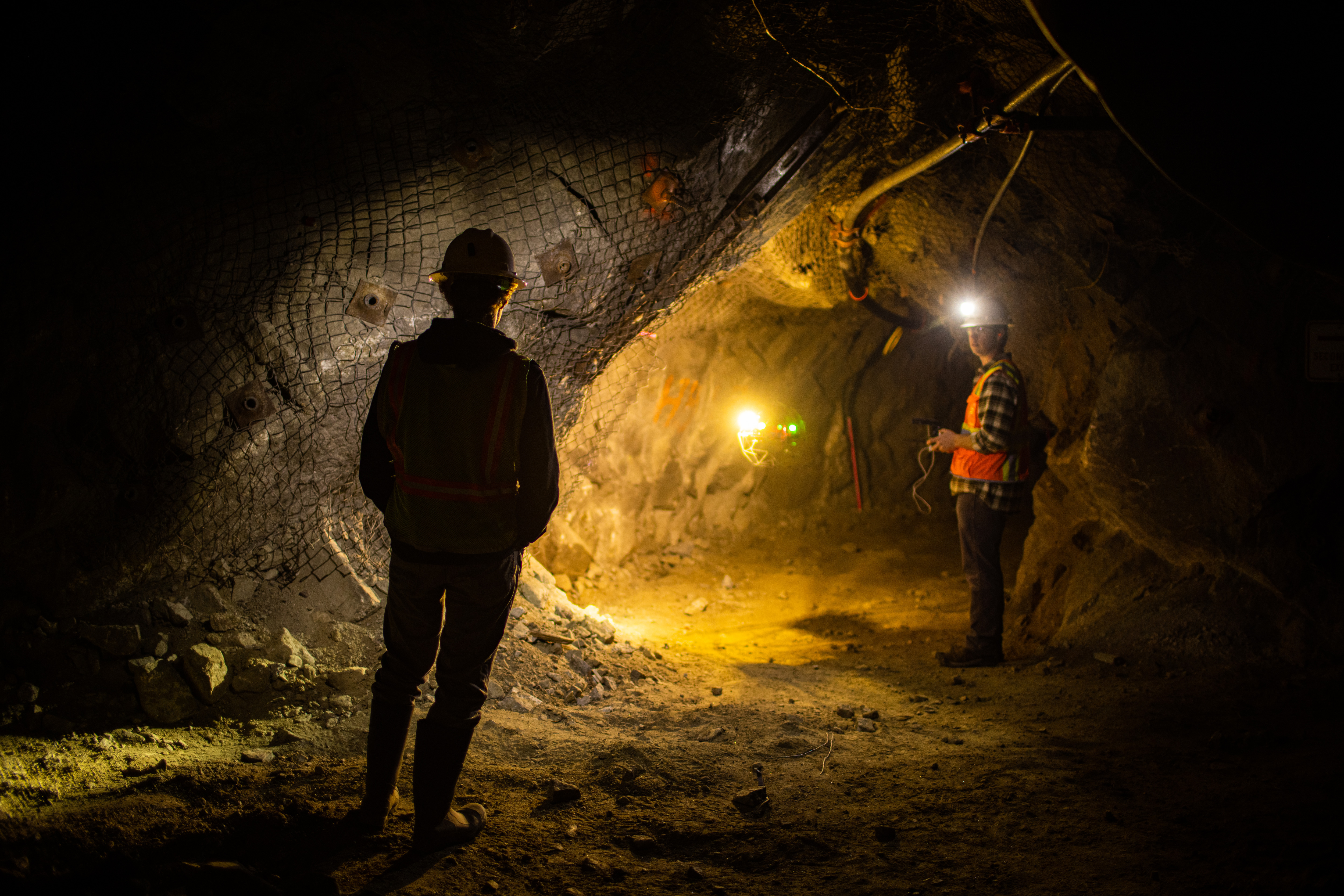 Student in a mine.