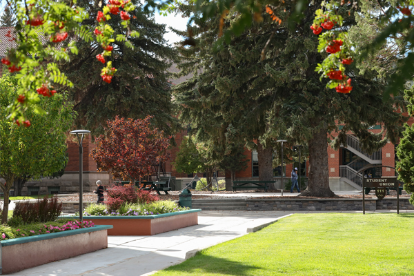 Montana Tech's central courtyard