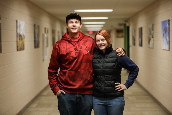 John Gamble and Taylor Warner pose for a photo together