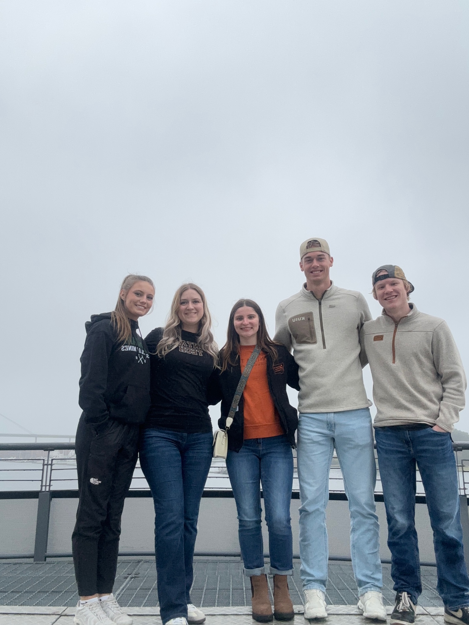 Montana Tech students post for a photo at the Petroleum Musem