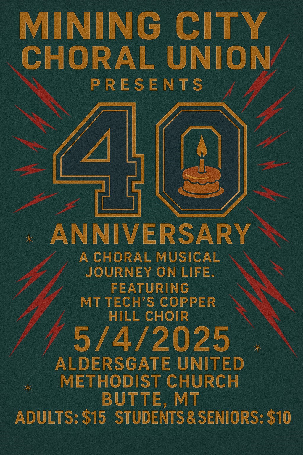 Poster advertising the Copper Hill Concert