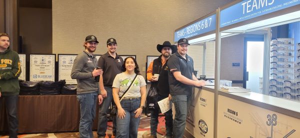 A group of students pose for a photo