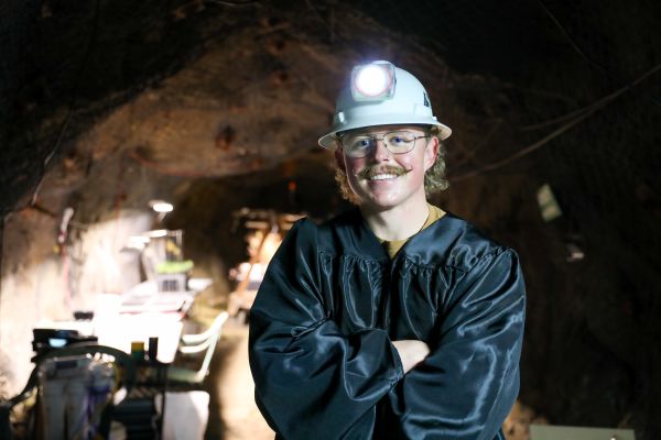 Johannes Chandler in the underground greenhouse