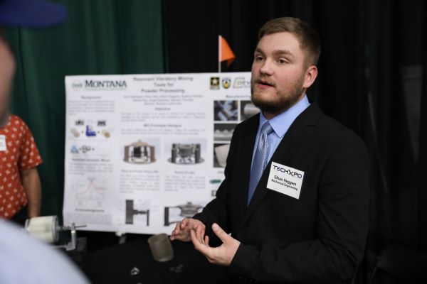 Ethan Heggem presents at Techxpo