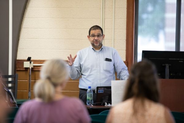 Dr. Luis Cubano, of the National Science Foundation, visits Montana Tech campus.