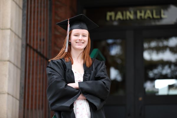 Sara Nehring in cap and gown