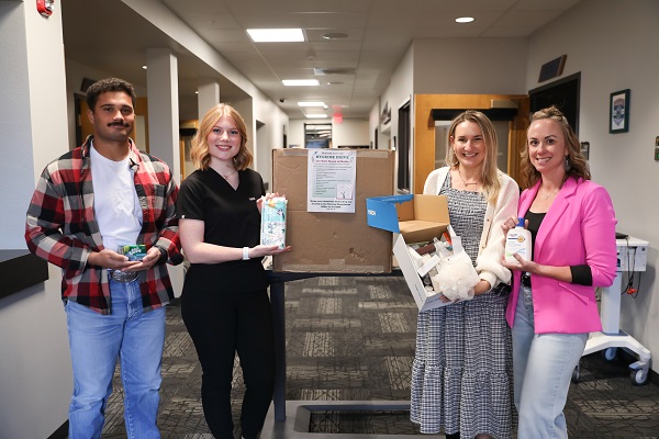 !Four SNA members with Hygiene products