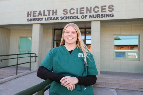 Maren Ness in scrubs