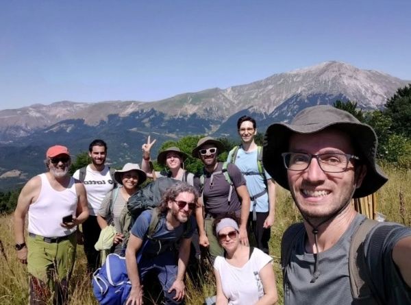 !Rivera-Anazco and the Italian team of researchers 