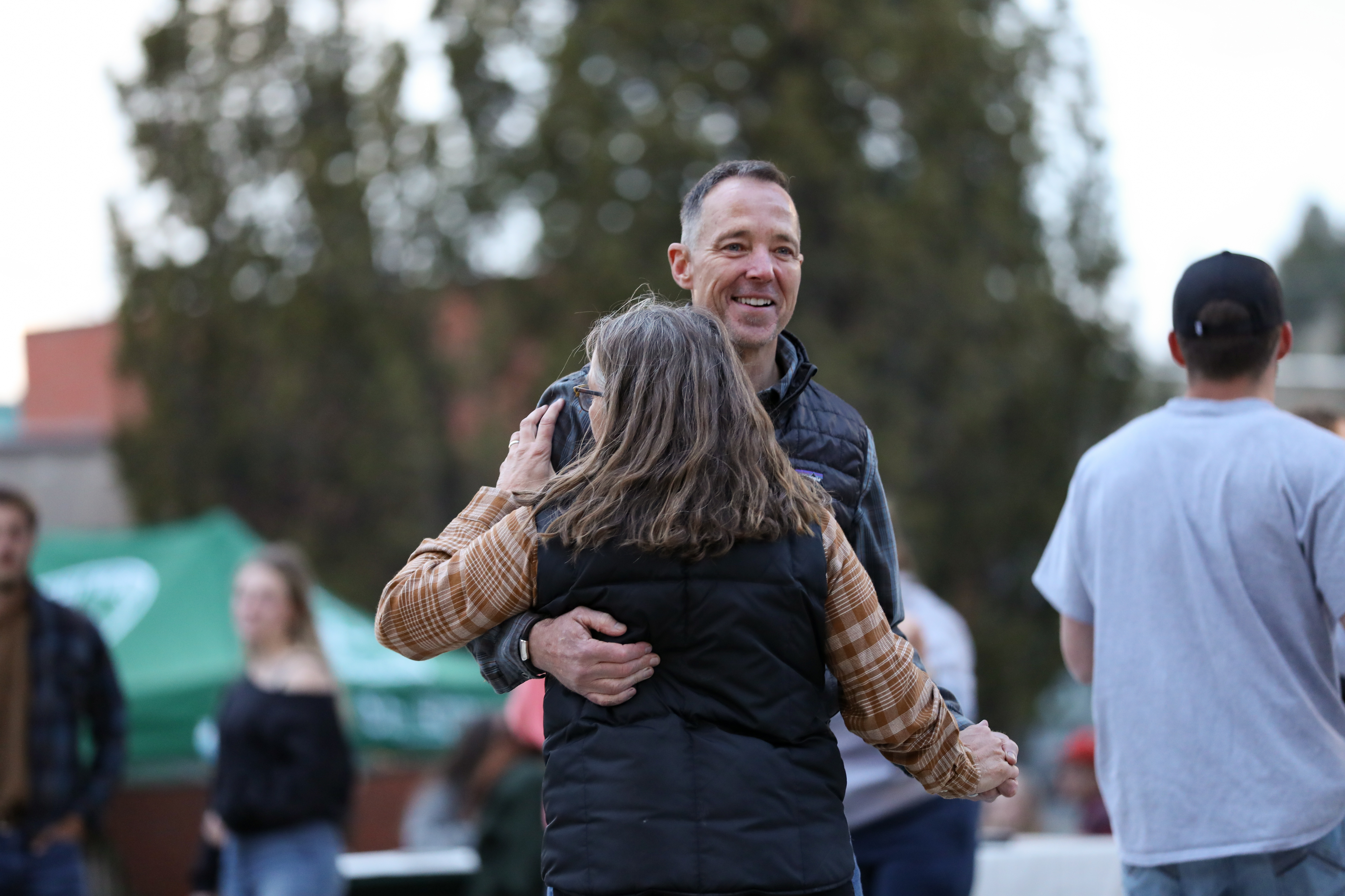 Chancellor Cook swing dancing with his wife Stephanie